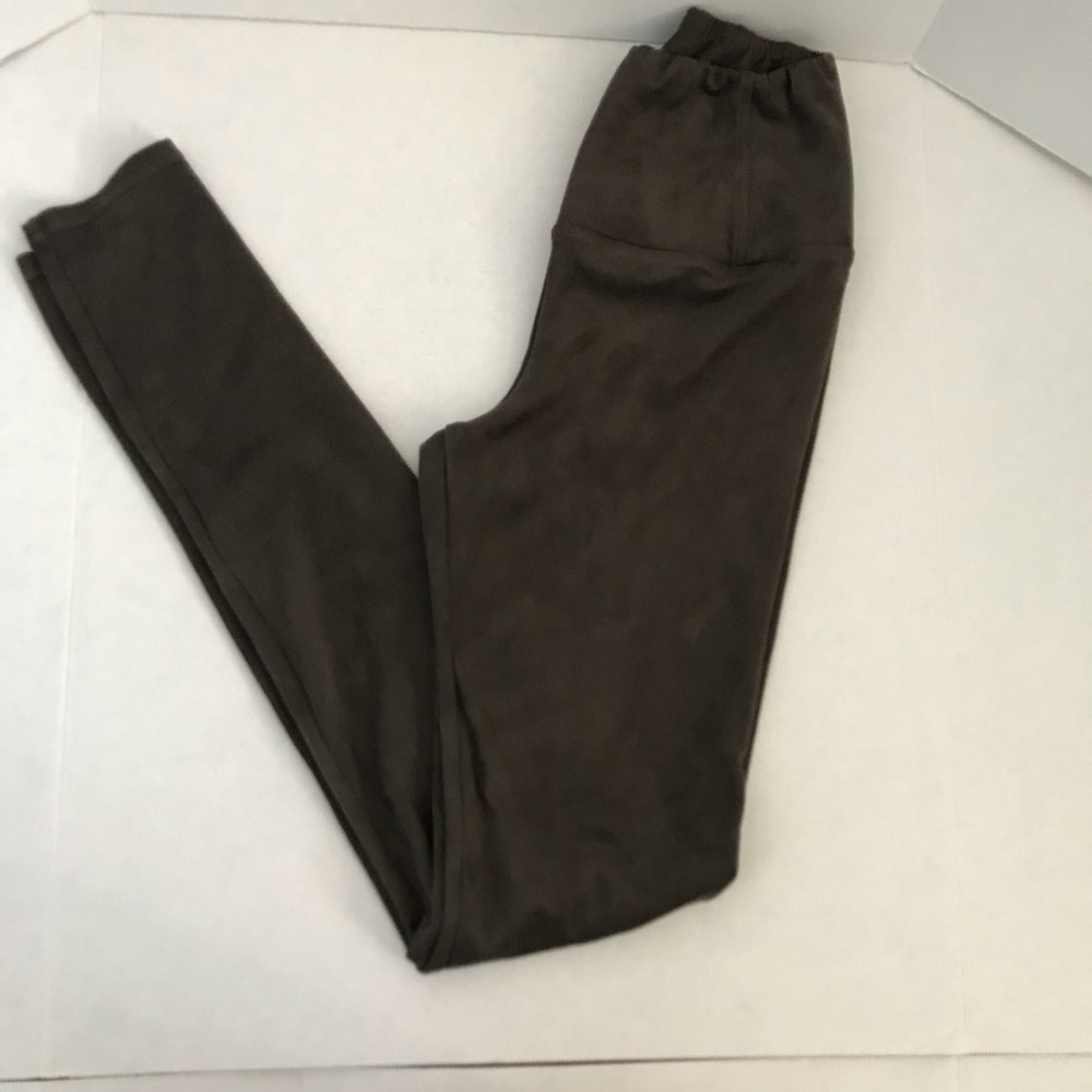 Aritzia wildfred suede charcoal high waist pants - Picture 1 of 6